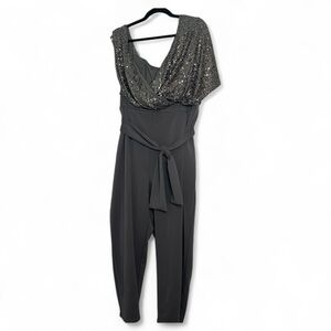 ASOS Curve sequin Asemetrial Off The Shoulder Jumpsuit 3x
